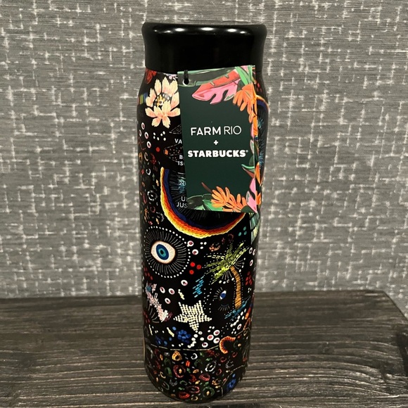 NWT Starbucks x Farm Rio Borogodo 20 ounce stainless steel water bottle - Picture 5 of 5